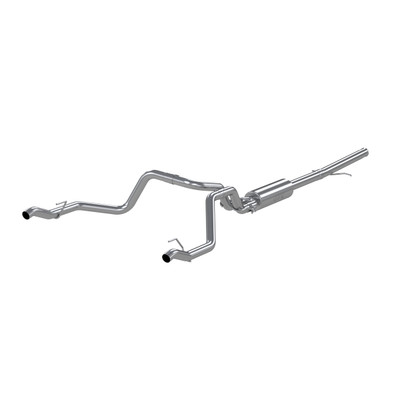 MBRP 2.5" Cat-Back Exhaust (Street Series) Aluminized Steel Dual Rear Exit for 2019-2025 Chevy Silverado 1500 4.3L & 5.3L / 2019-2025 GMC Sierra 1500 4.3L & 5.3L #S5085AL