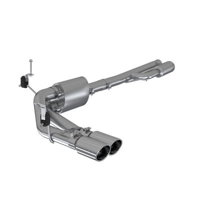 MBRP 3" Cat-Back Exhaust (Street Series) Pre-Axle Aluminized Steel Dual Single Side Exit for 2019-2026 Chevy Silverado 1500 4.3L & 5.3L / 2019-2026 GMC Sierra 1500 4.3L & 5.3L #S5092AL