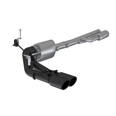 MBRP 3" Cat-Back Exhaust (Street Series) Pre-Axle BLK Coated Aluminized Steel Dual Single Side Exit for 2019-2025 Chevy Silverado 1500 4.3L & 5.3L / 2019-2025 GMC Sierra 1500 4.3L & 5.3L #S5092BLK