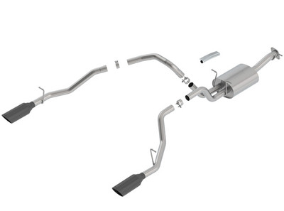 Borla ATAK Cat-Back Exhaust with Black Chrome Tips for 2019-2026 Ram 1500 5.7L (Crew Cab Short Bed & Quad Cab Std. Bed) #140753BC