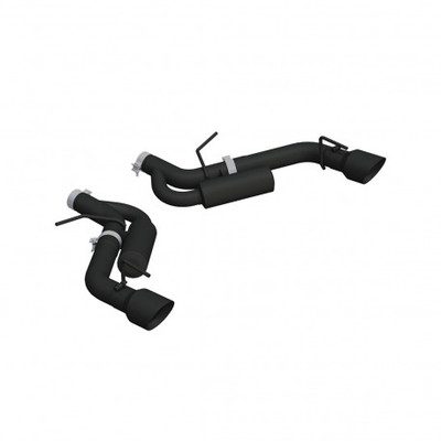 MBRP ARMOR BLK Axle-Back Exhaust, Black-Coated Aluminized Steel - 2016-2024 Chevrolet Camaro SS 6.2L V8 - S7034BLK
