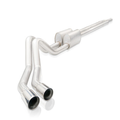 Stainless Works 2019-2020 Chevy Silverado 5.3L & 2019-2020 GMC Sierra 5.3L Redline Exhaust Behind Passenger Rear Tire - Polished Tips (Factory Connect) #CT19CBYR