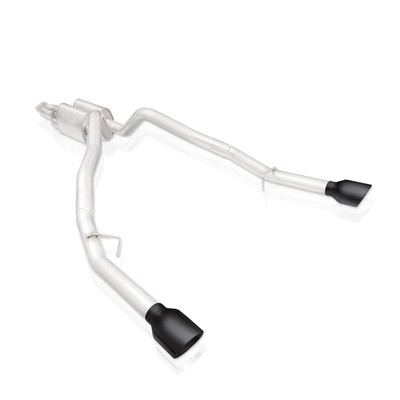 Stainless Works 2019-2022 Ram 1500 5.7L 3" Legend Cat-Back Exhaust with Dual Exit Under Rear Bumper (Black Tips) - RAM19CBL-B