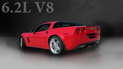 Corsa 14164BLK Sport Black Twin 4.0" Dual Rear Axle-Back for 2006-2013 Chevy Corvette C6 Z06 7.0L V8