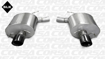 Corsa 14941BLK Sport Black Single 4.0" Dual Rear Axle-Back for 2009-2014 Cadillac CTS V Sedan 6.2L V8