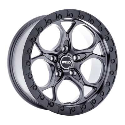 Weld Off-Road Wheel Satin Gunmetal 17x9 | 5x127 BC (5x5) | -12 Offset - fits Jeep Wrangler JL 2018-2026, Jeep Wrangler JK 2007-2018, Jeep Gladiator JT 2020-2026, and 7 more
