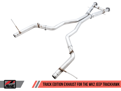 AWE Tuning 2018-2021 Jeep Trackhawk 6.2L | Track Cat-Back Exhaust (Uses OEM Tips) | 2014-2021 Jeep Grand Cherokee SRT 6.4L | 3020-31023
