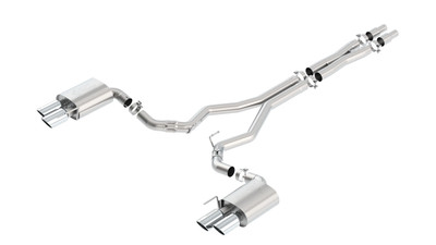 Borla 3" ATAK Cat-Back Exhaust (Polished Quad Tips w/o Active Valves) for 2018-2023 Mustang GT 5.0L - 140746