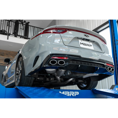 MBRP 2.5" Cat-Back Exhaust T304 Stainless Steel (Uses Factory Tips) For 2018-2021 Kia Stinger 3.3L (RWD / AWD) - S4704304