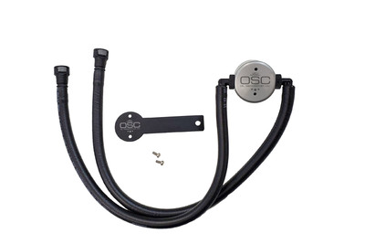 J&L Clear Anodized Oil Separator 3.0 Driver Side (2016-2024 Chevy Camaro LT1 6.2L) 3081D-C