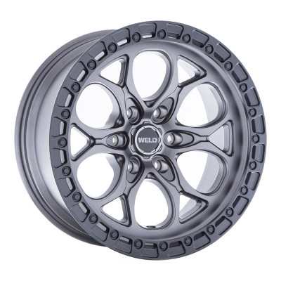 WELD Off-Road Wheel 18x9 Ledge Six W107 Satin Gunmetal with Satin Black Lip | 6x139.7 | +1 Offset |  5.00 Backspace | 2021-2026 RAM TRX | 2019-2026 Ram 1500 | W10789084501