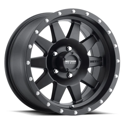 Method Race Wheels MR301 | The Standard Matte Black Wheel 17x9 | 5x127 BC (5x5) | -12 Offset - fits Jeep Wrangler JL 2018-2026, Jeep Wrangler JK 2007-2018, Jeep Gladiator JT 2020-2026, and 7 more