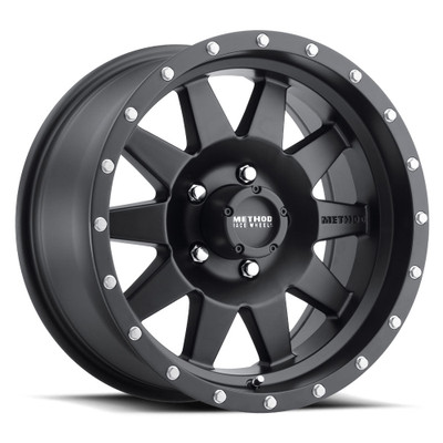 Method Race Wheels MR301 The Standard MATTE BLACK Wheel 17x8.5 | 5x139.7 BC (5x5.5) | +0 Offset | 4.75 Backspacing - fits Ram 1500 Classic 1994-2024, and 7 more