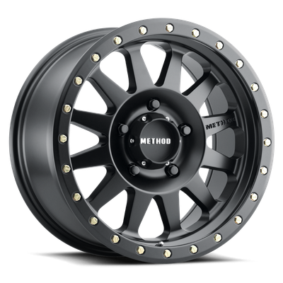 Method Race Wheels MR304 Double Standard MATTE BLACK Wheel 16x8 | 6x139.7 BC (6x5.5) | +0 Offset | 4.5 Backspacing - fits Chevrolet Silverado 1500 1999-2026, GMC Sierra 1500 1999-2026, Chevrolet Tahoe 1992-2026, Chevrolet Suburban 1992-2026, GMC Yukon 1992-2026, and 25 more