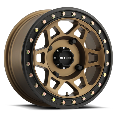 Method Race Wheels MR405 UTV Beadlock | METHOD BRONZE Wheel 15x7 | 4x156 BC | +38 Offset | 5.3 Backspacing - fits Polaris RZR XP 1000, Polaris RZR Trail, Polaris RZR S, Polaris Ranger 800, Polaris Ranger 900, and 4 more