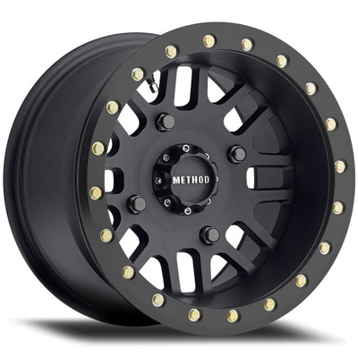 Method Race Wheels | MR406 UTV Beadlock | MATTE BLACK | 15x8 | -2 Offset | 4.3 Backspacing | 4x156 | MR40658046544B