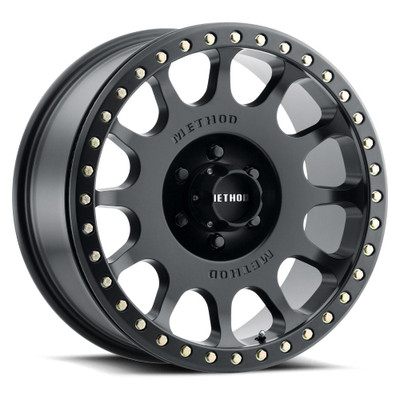 Method Race Wheels MR105 Beadlock MATTE BLACK Wheel 17x9 | 5x114.3 BC (5x4.5) | -38 Offset | 3.5 Backspacing - fits Ford Explorer ST 2020-2026, and 13 more