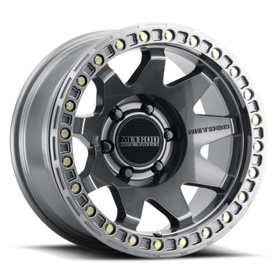 Method Race Wheels MR108 GLOSS TITANIUM Wheel 17x9 | 5x127 BC (5x5) | -44 Offset | 3.5 Backspacing - fits Jeep Wrangler JL 2018-2026, Jeep Wrangler JK 2007-2018, Jeep Gladiator JT 2020-2026, and 7 more