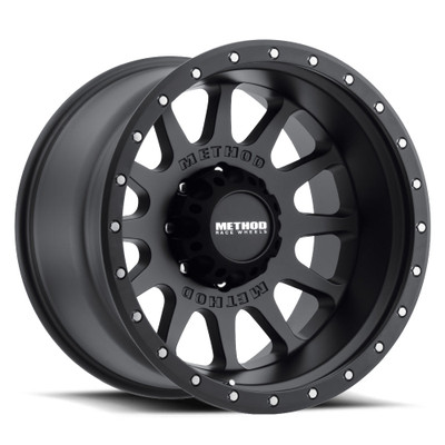 Method Race Wheels MR605 NV MATTE BLACK Wheel 20x9 | 8x180 BC | -12 Offset | 4.5 Backspacing - fits Chevrolet Silverado 2500HD 2011-2026, Chevrolet Silverado 3500HD SRW 2011-2026, GMC Sierra 2500HD 2011-2026, GMC Sierra 3500HD SRW 2011-2026