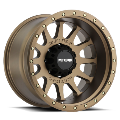 Method Race Wheels MR605 NV | METHOD BRONZE Wheel 20x10 | 8x165.1 BC (8x6.5) | -24 Offset | 4.55 Backspacing - fits Ram 2500 1994-2026, Ram 3500 SRW 1994-2026, Chevrolet Silverado 2500 (pre-2011), Chevrolet Silverado 3500 (pre-2011), GMC Sierra 2500 (pre-2011), and 6 more
