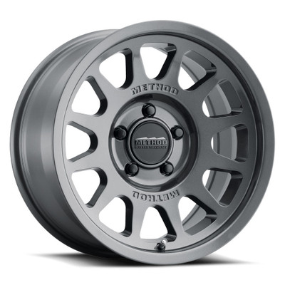 Method Race Wheels MR703 GLOSS TITANIUM Wheel 17x8.5 | 5x127 BC (5x5) | +0 Offset | 4.75 Backspacing - fits Jeep Wrangler JL 2018-2026, Jeep Wrangler JK 2007-2018, Jeep Gladiator JT 2020-2026, and 7 more