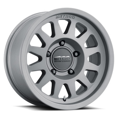 Method Race Wheels MR704 TITANIUM Wheel 17x8.5 | 5x127 BC (5x5) | +0 Offset | 4.75 Backspacing - fits Jeep Wrangler JL 2018-2026, Jeep Wrangler JK 2007-2018, Jeep Gladiator JT 2020-2026, Jeep Commander 2006-2010, Chevrolet C/K1500 2WD 1967-1998, and 7 more