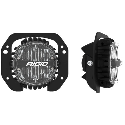 Rigid Industries 360-Series 4in LED SAE J583 Fog Lights - White (Pair) - 2018-2025 2018-2025 Jeep Wrangler JL Rubicon | Jeep Gladiator - 37106