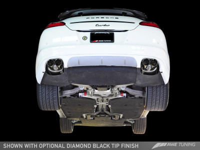 AWE Tuning Panamera 2010-2026 Turbo Performance Exhaust System Track Edition Polished Silver Tips | 3010-42024