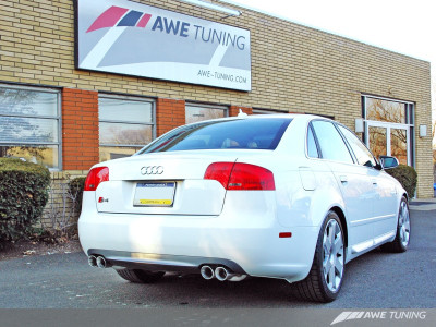 AWE Tuning Audi B7 S4 Track Edition Exhaust - Diamond Black Tips - 3020-43010