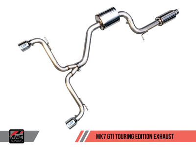 AWE Tuning VW MK7 2015-2021 GTI Touring Edition Exhaust | Chrome Silver Tips | 3015-32046