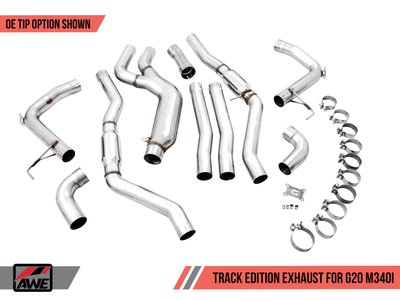 AWE Tuning 2019-2024 BMW M340i (G20) Track Edition Exhaust (Use OE Tips) | 3020-11032