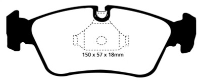 EBC 99-02 BMW Z3 2.5 Yellowstuff Front Brake Pads