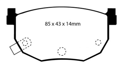 EBC 99-01 Hyundai Elantra 2.0 Yellowstuff Rear Brake Pads