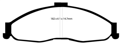 EBC 98-02 Chevrolet Camaro (4th Gen) 3.8 Redstuff Front Brake Pads
