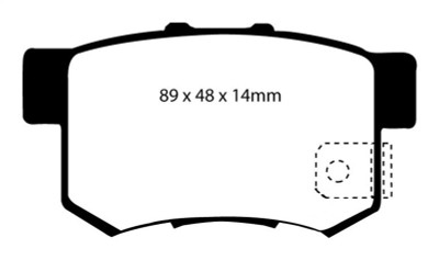 EBC 97 Acura CL 2.2 Redstuff Rear Brake Pads