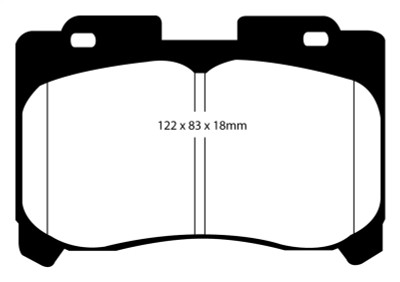 EBC 93-98 Toyota Supra 3.0 Twin Turbo Yellowstuff Front Brake Pads