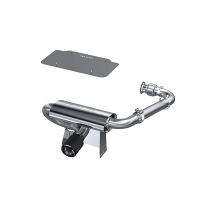 MBRP 2017-2021 Can-Am Maverick Turbo/Turbo R 2.5in Chamber Oval Turbo Back Exhaust product photo