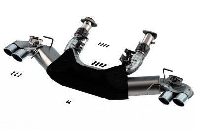 Borla 2020-2024 Chevrolet Corvette C8 6.2L ATAK 3in Exhaust System Dual Round A/C Tips 4inx 4.75in