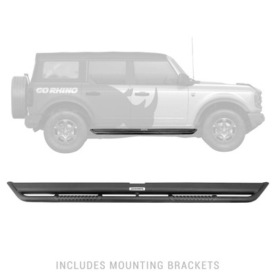 Go Rhino 2021-2023 Ford Bronco (Not Sport) Dominator Extreme DS SideSteps Complete Kit w/SideStep + Brackets