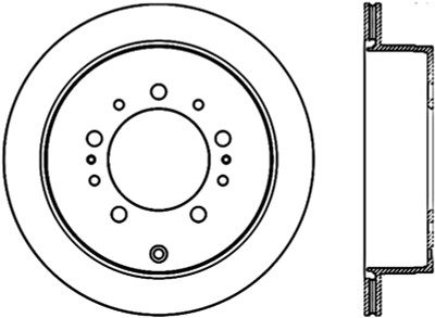 StopTech Sport Slot 08-13 Lexus LX450/470/570 / 07-12 Toyota Tundra Slotted Left Rear CRYO Rotor