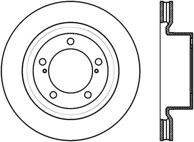 StopTech Sport Slot 08-12 Toyota Sequoia / 07-12 Tundra Slotted Right Front CRYO Rotor