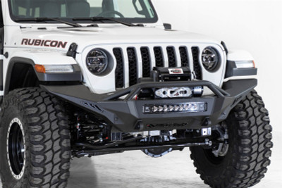 Addictive Desert Designs 2020-2024 Jeep Gladiator JT Stealth Fighter Front Bump w/ Top Hoop & Winch Mount