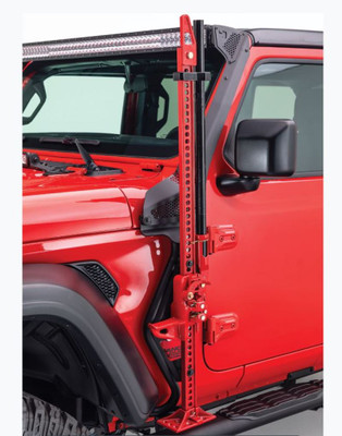 Go Rhino Jack Mount for 2018-2025 Jeep Wrangler JL/JLU/Gladiator JT Exterior, Black - Part #701001T
