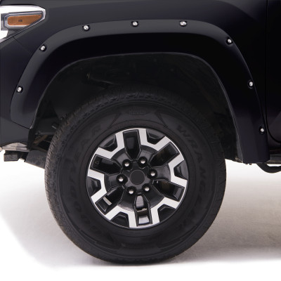 EGR 2016-2022 Toyota Tacoma w/Mudflap Bolt-On Look Color Match Fender Flares - Set - Black