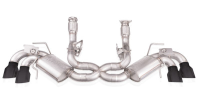 Stainless Works 2020-2024 Chevrolet Corvette C8 6.2L Redline Cat-Back Exhaust w/ Matte Black Tips
