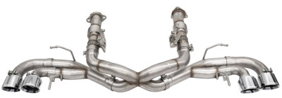 Corsa 2020-2024 Corvette C8 3in Xtreme Cat-Back Exhaust 4.5in Pol Quad Tips - Integrates stock AFM Valve