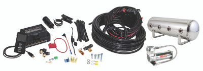 Air Lift Performance 3P (3/8 Air Line 2.5 Gal  Polished Aluminum Tank VIAIR 444C Comp)