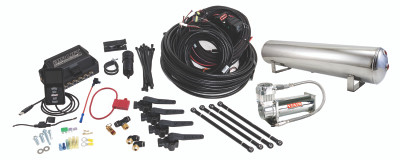 Air Lift Performance 3H (1/4 Air Line 4 Gal 5-Port  Polished Aluminum Tank VIAIR 444C Comp)