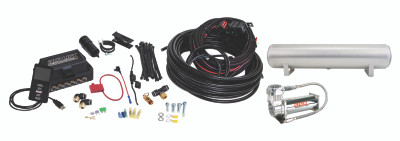 Air Lift Performance 3P (3/8 Air Line 4 Gal 5-Port  Raw Aluminum Tank VIAIR 444C Comp)