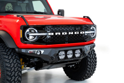 Addictive Desert Designs 2021-2024 Ford Bronco Bomber Front Bumper (w/ 3 Rigid 360 Mounts)